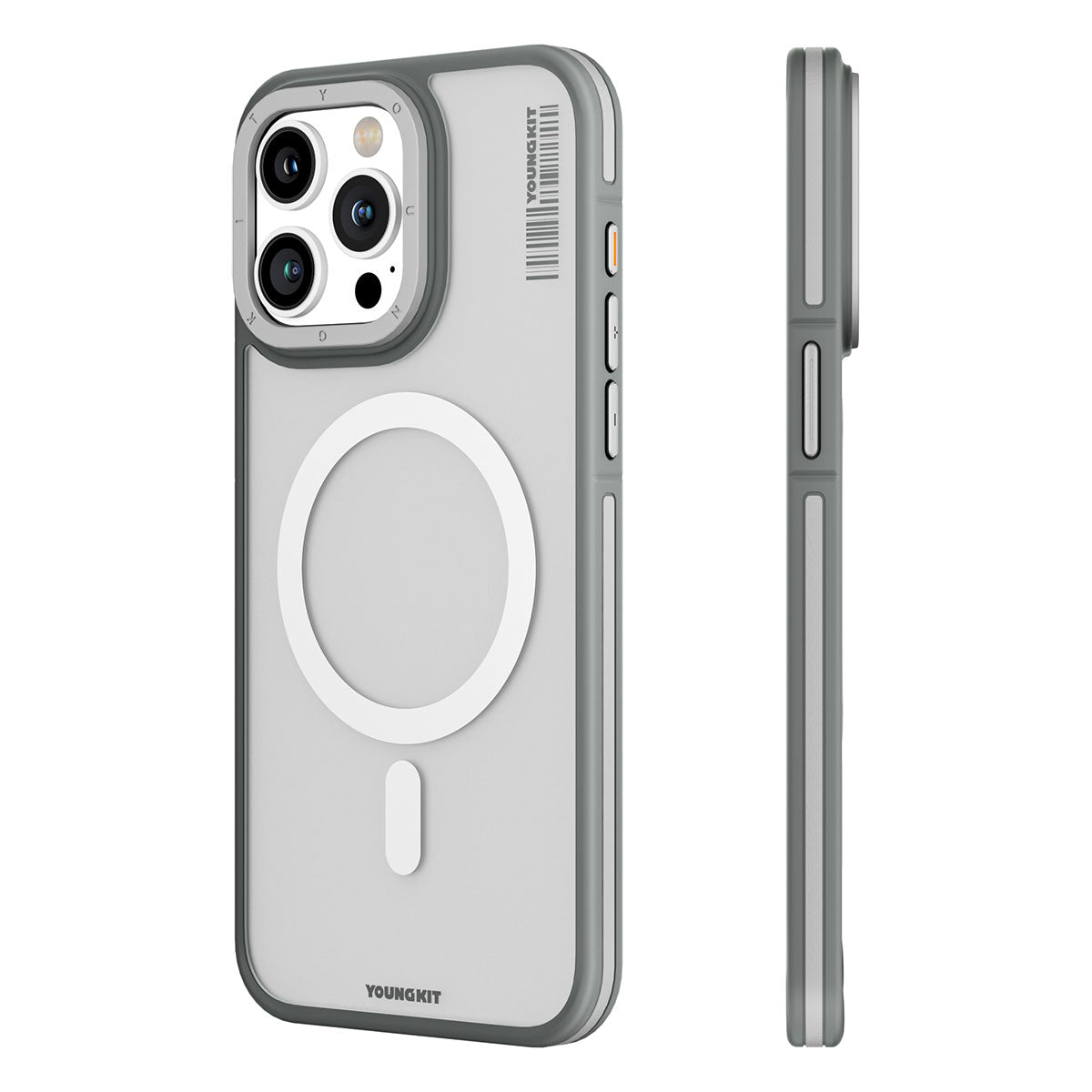 Apple iPhone 15 Pro Max Kılıf M-safe Şarj Özellikli Youngkit Rock Sand Serisi Kapak - Görsel 2