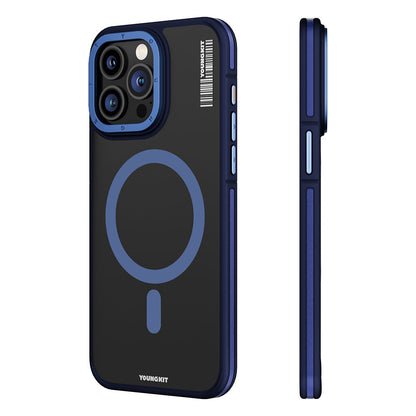 Apple iPhone 15 Pro Max Kılıf M-safe Şarj Özellikli Youngkit Rock Sand Serisi Kapak - Görsel 3