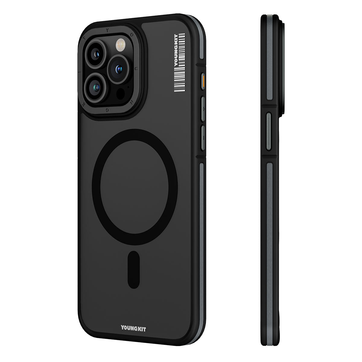 Apple iPhone 15 Pro Max Kılıf M-safe Şarj Özellikli Youngkit Rock Sand Serisi Kapak - Görsel 4