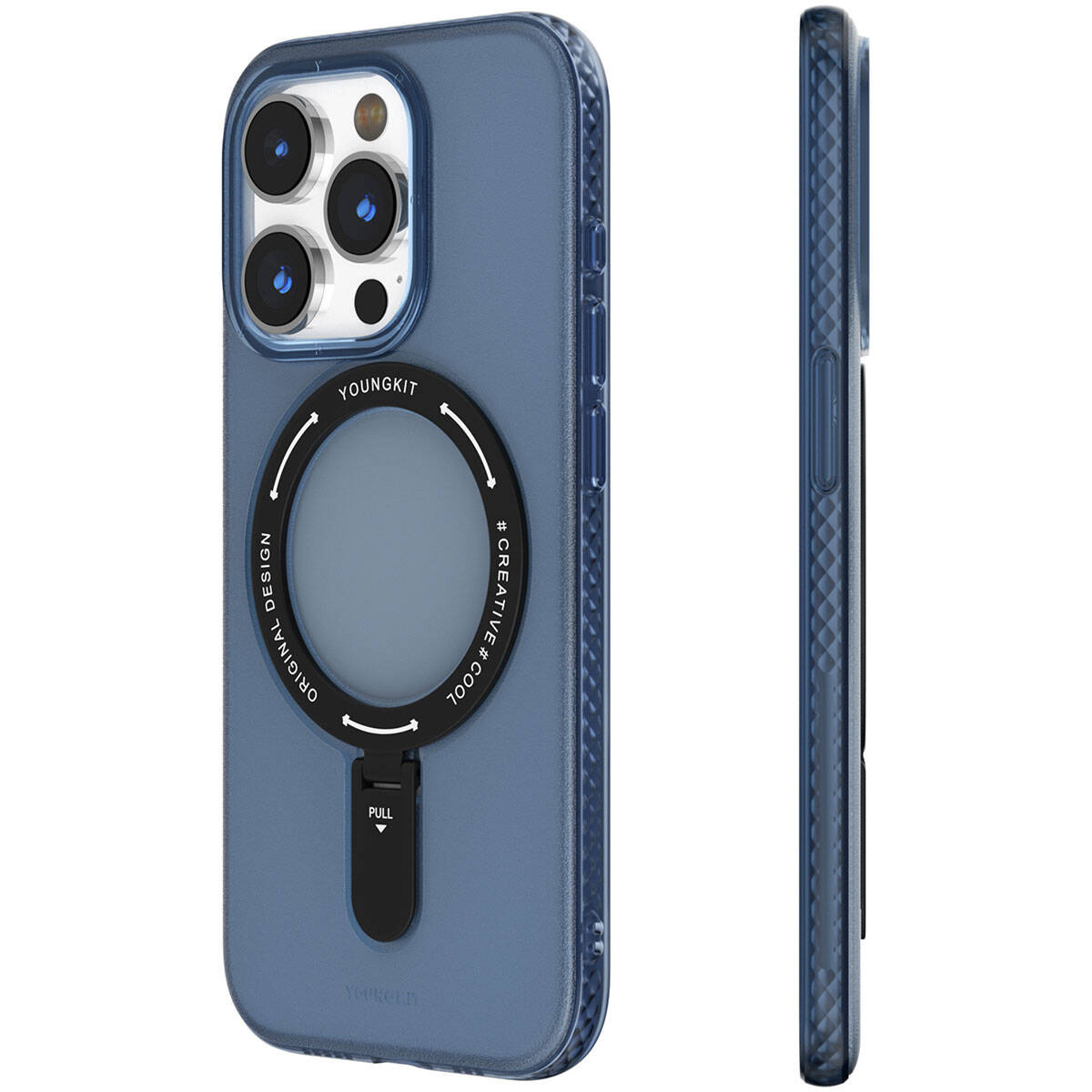 Apple iPhone 15 Pro Max Kılıf M-safe Şarj Özellikli Youngkit Rock Serisi Kapak - Görsel 3