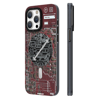 Apple iPhone 15 Pro Max Kılıf M-safe Şarj Özellikli YoungKit Technology Serisi Kapak - Görsel 4