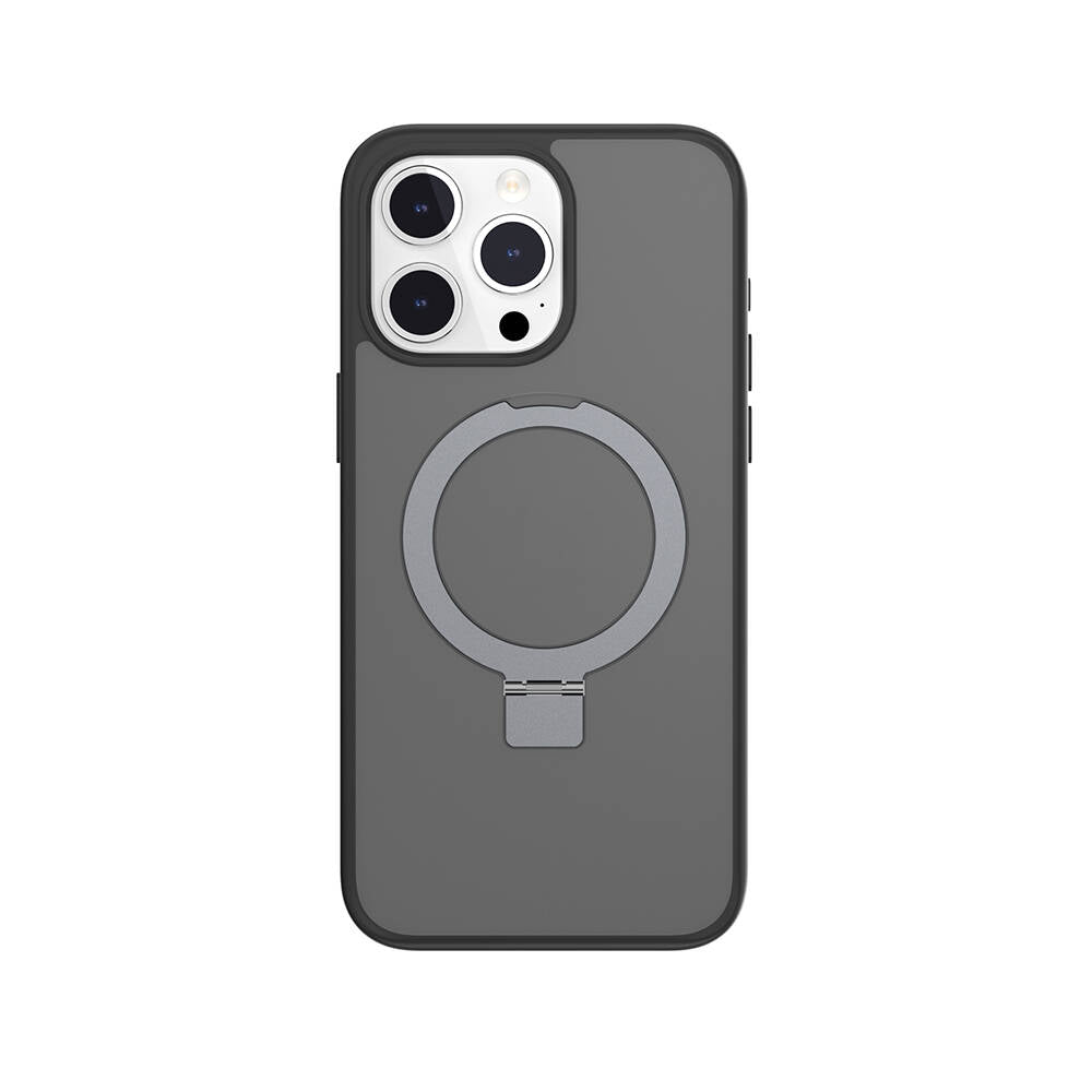 Apple iPhone 15 Pro Max Kılıf M-safe Şarj Özellikli Yüzük Standlı Lisanslı Switcheasy Magstand-M Kapak - Görsel 2
