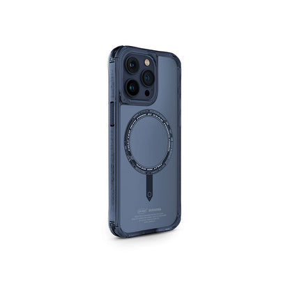 Apple iPhone 15 Pro Max Kılıf SkinArma Şeffaf Airbag Tasarımlı M-safe Şarj Özellikli Saido Kapak - Görsel 2