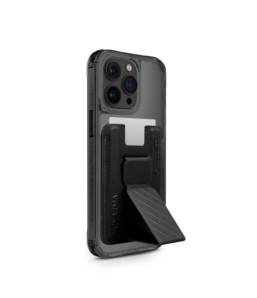 Apple iPhone 15 Pro Max Kılıf SkinArma Şeffaf M-safe Şarj Özellikli Kado Kartlıklı Saido Kapak - Görsel 3