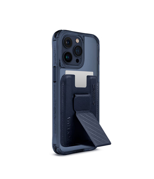 Apple iPhone 15 Pro Max Kılıf SkinArma Şeffaf M-safe Şarj Özellikli Kado Kartlıklı Saido Kapak