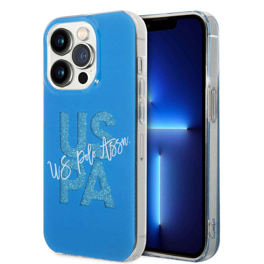 Apple iPhone 15 Pro Max Kılıf U.S. Polo Assn. Orjinal Lisanslı Simli Parlak Alfabe Tasarım Kapak - Görsel 4