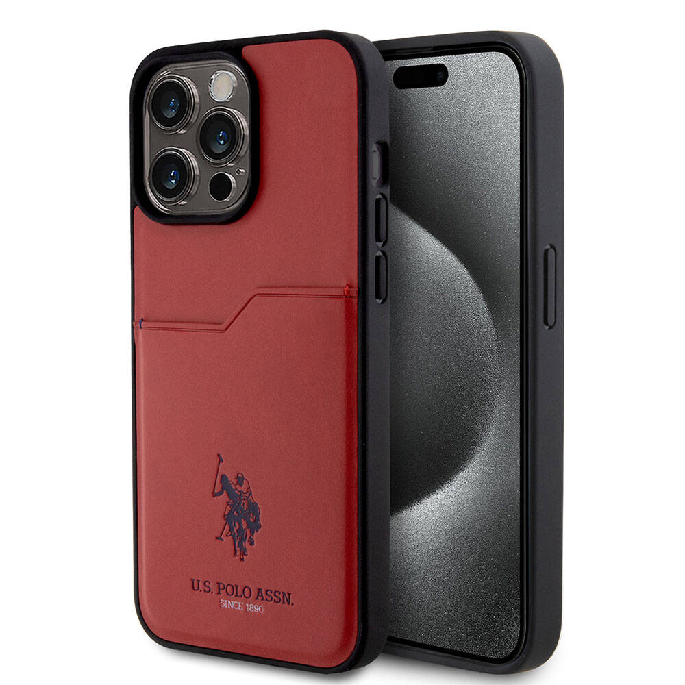 Apple iPhone 15 Pro Max Kılıf U.S. Polo Assn. Orjinal Lisanslı Baskı Logolu PU Kartlıklı Kapak - Görsel 3