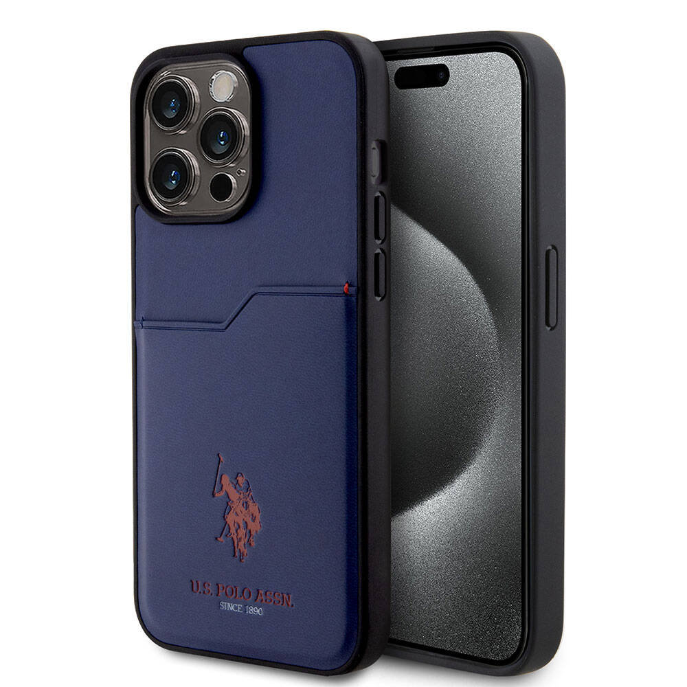 Apple iPhone 15 Pro Max Kılıf U.S. Polo Assn. Orjinal Lisanslı Baskı Logolu PU Kartlıklı Kapak - Görsel 4
