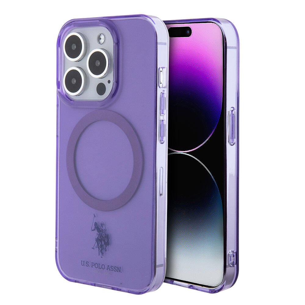 Apple iPhone 15 Pro Max Kılıf U.S. Polo Assn. Orjinal Lisanslı M-safe Şarj Özellikli Transparan Tasarım Kapak - Görsel 4