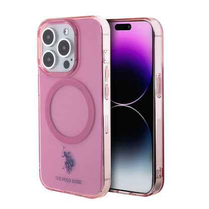 Apple iPhone 15 Pro Max Kılıf U.S. Polo Assn. Orjinal Lisanslı M-safe Şarj Özellikli Transparan Tasarım Kapak - Görsel 5
