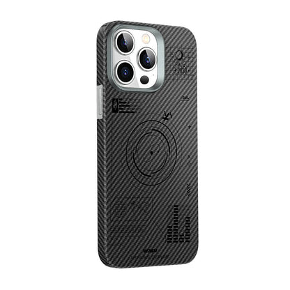 Apple iPhone 15 Pro Max Kılıf Wiwu KJZ-017 Karbon Fiber 600D Explore Kevlar Kapak - Görsel 2