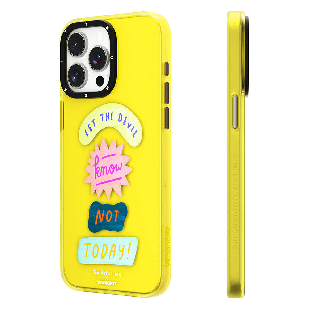 Apple iPhone 15 Pro Max Kılıf Yazı Desenli Youngkit Mindfulness Serisi Kapak - Görsel 5