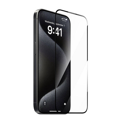 Apple iPhone 15 Pro Max Wiwu GT-008 Polimer Oleofobik Kaplama Şeffaf Pürüzsüz Temperli Cam Ekran Koruyucu 10'lu Paket - Görsel 2