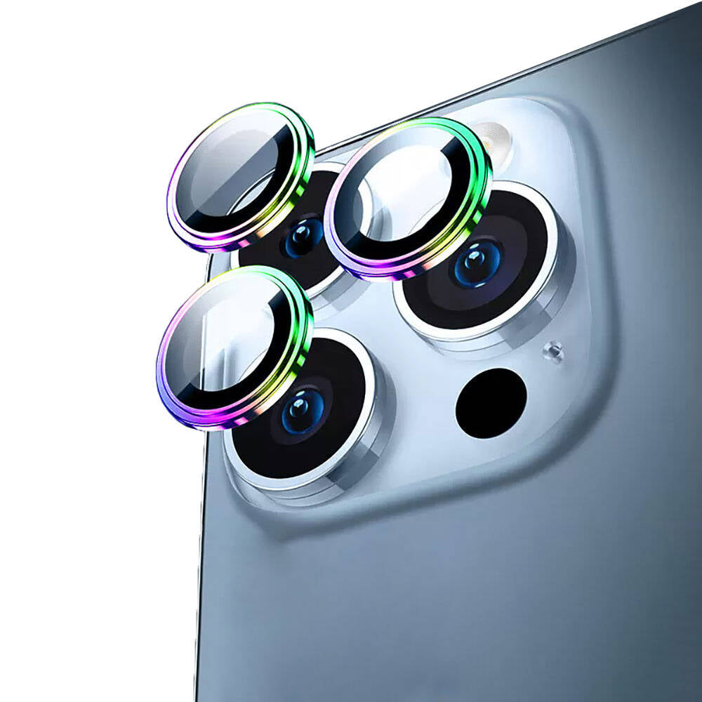 Apple iPhone 15 Pro Max Wiwu Lens Guard Metal Kamera Lens Koruyucu - Görsel 5