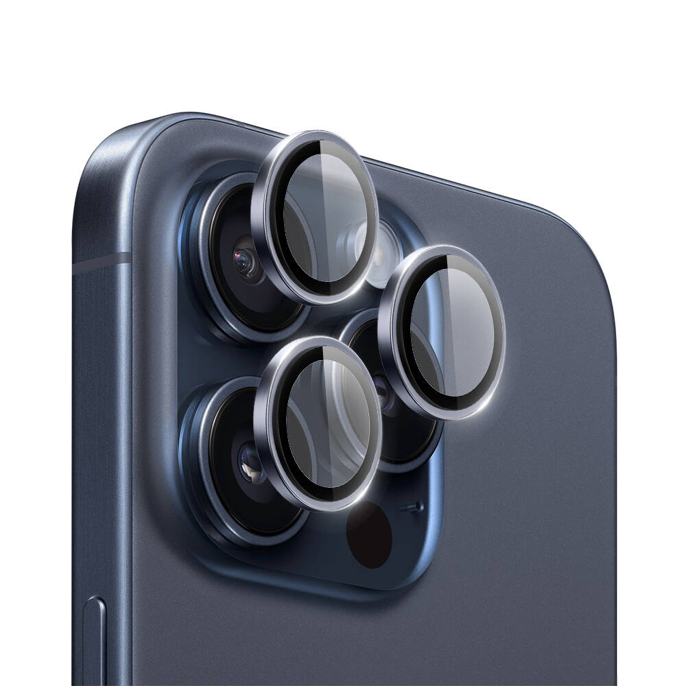 Apple iPhone 15 Pro Max Wiwu LG-004 PVD Lens Guard Metal Kamera Lens Koruyucu - Görsel 4
