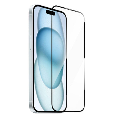 Apple iPhone 15 Wiwu GT-009 Polimer Oleofobik Kaplama Şeffaf Pürüzsüz Temperli Cam Ekran Koruyucu - Görsel 2