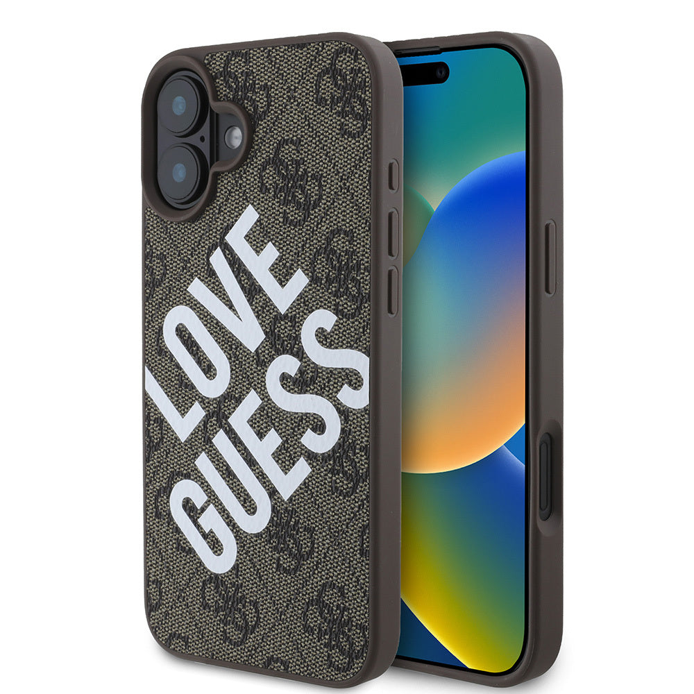 Apple iPhone 16 Kılıf Guess Orjinal Lisanslı Big Love Guess Kapak - Görsel 3