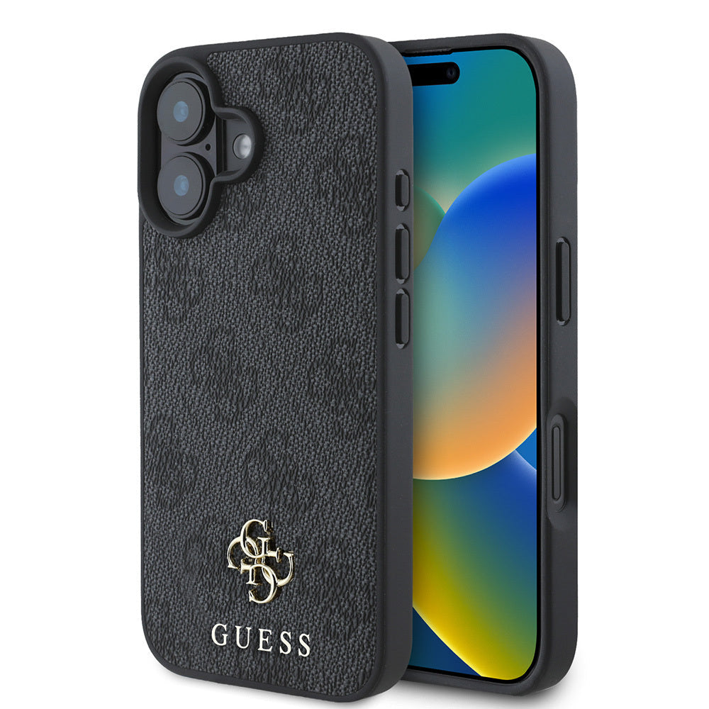 Apple iPhone 16 Kılıf Guess Orjinal Lisanslı M-safe Şarj Özellikli Small 4G Classic Kapak - Görsel 4