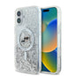 Apple iPhone 16 Kılıf Karl Lagerfeld Orjinal Lisanslı M-safe Şarj Özellikli Sıvılı Simli K&C Heads Kapak