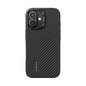 Apple iPhone 16 Kılıf M-safe Şarj Özellikli Karbon Fiber Benks Montage Hybrid ArmorPro Kevlar Kapak