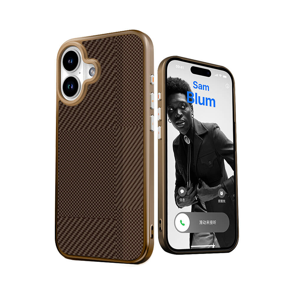 Apple iPhone 16 Kılıf M-safe Şarj Özellikli Karbon Fiber Desenli Mutural Montage Kapak - Görsel 4