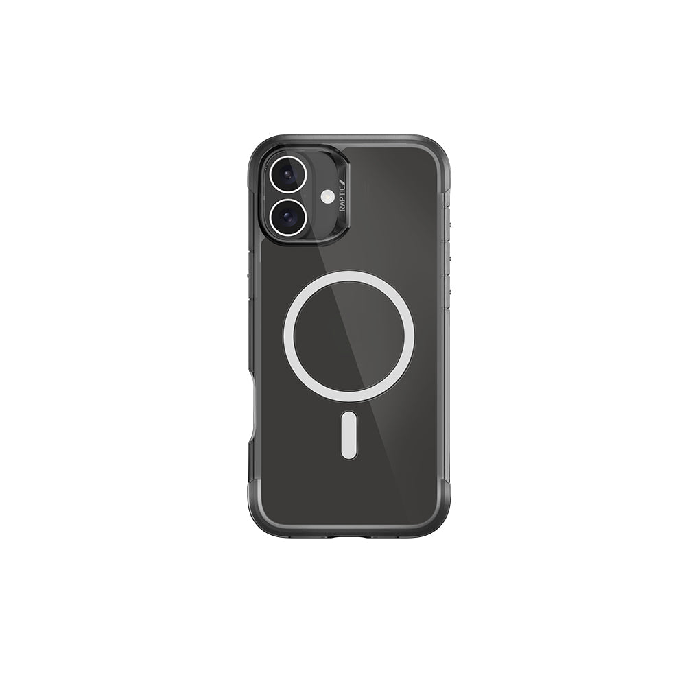 Apple iPhone 16 Kılıf M-safe Şarj Özellikli Raptic Air Serisi Airbag Tasarımlı Metal Köşelikli Şeffaf Kapak - Görsel 3