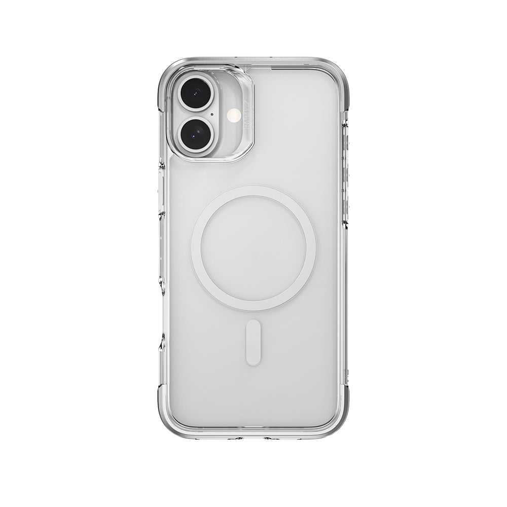 Apple iPhone 16 Kılıf M-safe Şarj Özellikli Raptic Air Serisi Airbag Tasarımlı Metal Köşelikli Şeffaf Kapak - Görsel 2