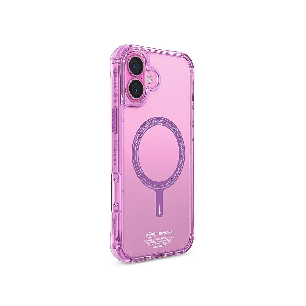 Apple iPhone 16 Kılıf M-safe Şarj Özellikli Şeffaf Airbag Tasarımlı Skinarma Saido Kapak - Görsel 4