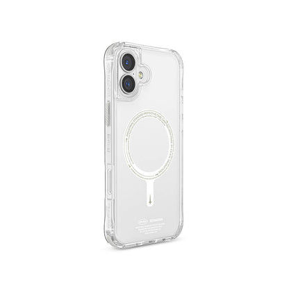 Apple iPhone 16 Kılıf M-safe Şarj Özellikli Şeffaf Airbag Tasarımlı Skinarma Saido Nightglow Kapak