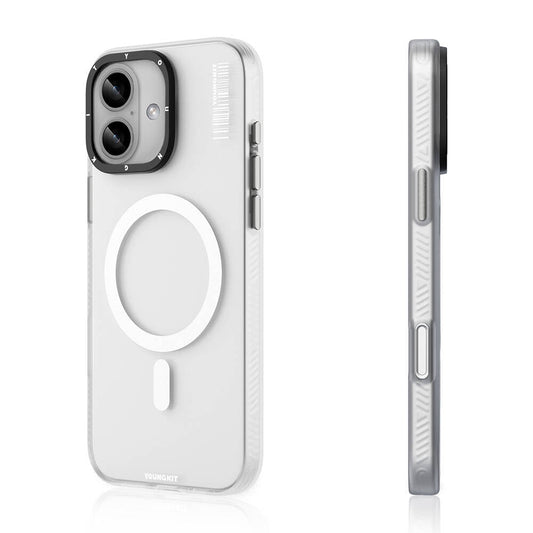Apple iPhone 16 Kılıf M-safe Şarj Özellikli Youngkit Hidden Sand Serisi Kapak