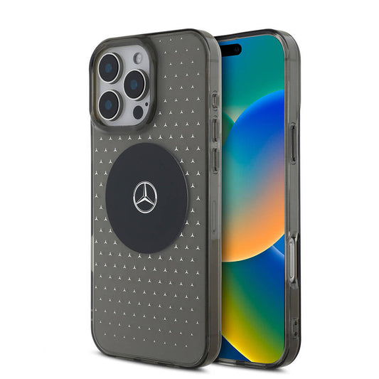 Apple iPhone 16 Pro Max Kılıf Mercedes Benz Orjinal Lisanslı M-safe Şarj Özellikli Yıldız Desenli Transparan Kapak