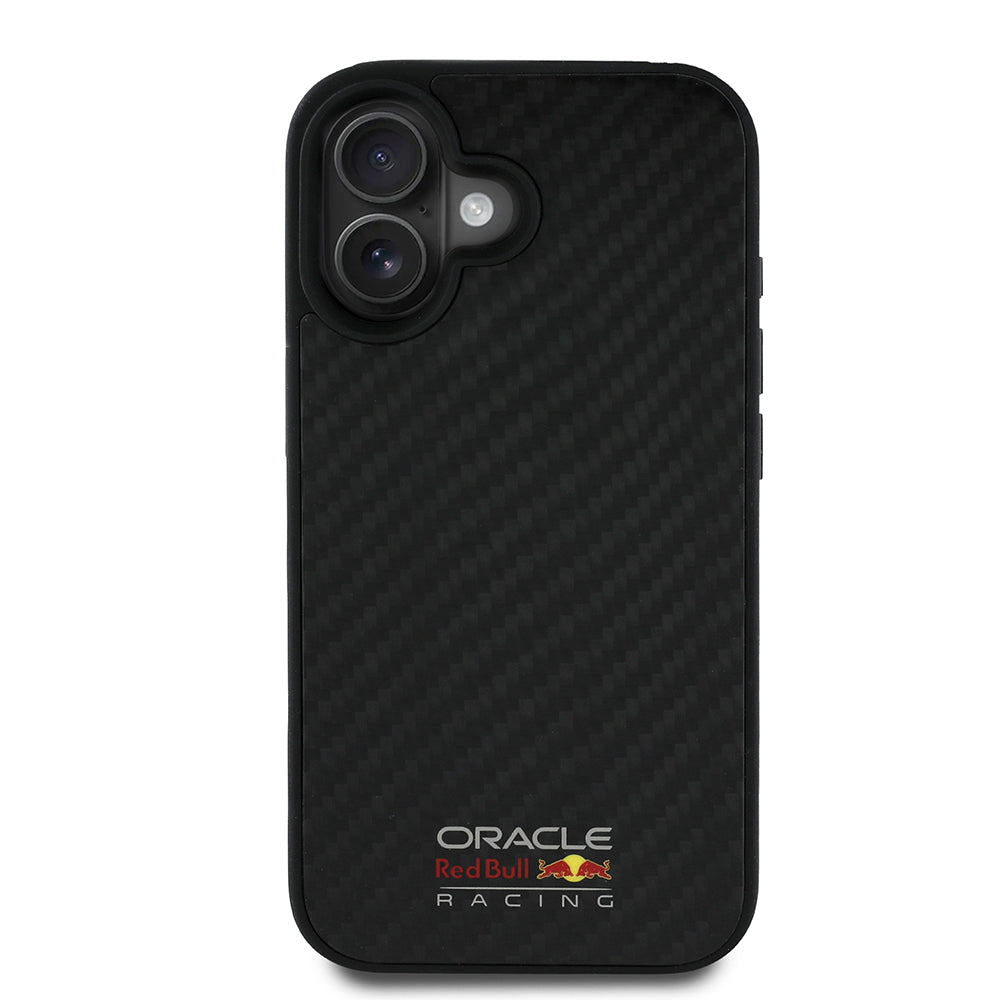 Apple iPhone 16 Kılıf Redbull Orjinal Lisanslı M-safe Şarj Özellikli Karbon Fiber Tasarımlı Parlayan Logolu Kapak - Görsel 2