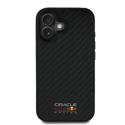 Apple iPhone 16 Kılıf Redbull Orjinal Lisanslı M-safe Şarj Özellikli Karbon Fiber Tasarımlı Parlayan Logolu Kapak - Görsel 2