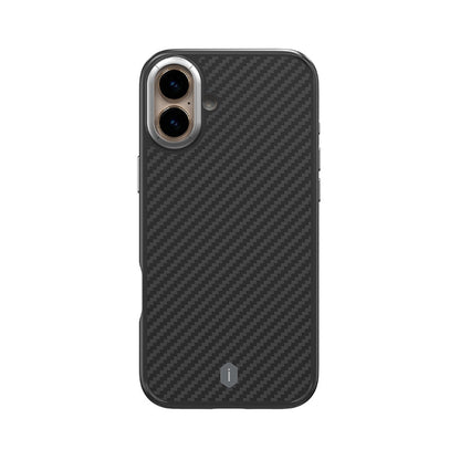 Apple iPhone 16 Kılıf Wiwu DCC-205 M-safe Şarj Özellikli Aramid Fiber Tasarım Kevlar Kapak - Görsel 2