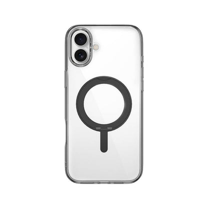 Apple iPhone 16 Kılıf Wiwu MCC-201 iShield Ultra Serisi M-safe Şarj Özellikli Standlı Crystal Sert PC Kapak - Görsel 2