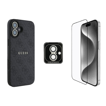 Apple iPhone 16 Plus Guess Orjinal Lisanslı Kılıf + Ekran Koruyucu + Lens Koruyucu 3in1 Aksesuar Seti - Görsel 3
