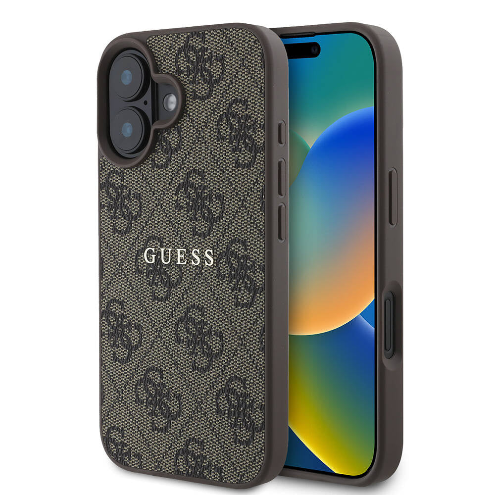 Apple iPhone 16 Plus Kılıf Guess Orjinal Lisanslı M-safe Şarj Özellikli 4G Desenli Yazı Logolu Kapak - Görsel 2
