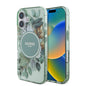 Apple iPhone 16 Plus Kılıf Guess Orjinal Lisanslı M-safe Şarj Özellikli IML Baskılı Çiçek İnci Bileklikli Kapak