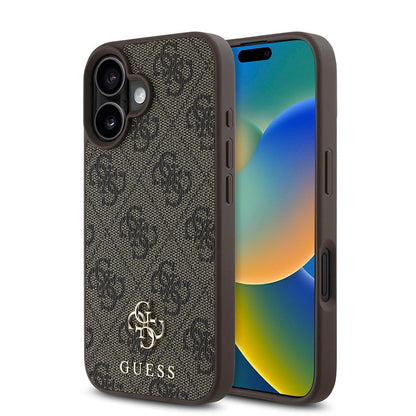Apple iPhone 16 Plus Kılıf Guess Orjinal Lisanslı M-safe Şarj Özellikli Small 4G Classic Kapak - Görsel 3