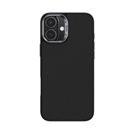 Apple iPhone 16 Plus Kılıf Karbon Fiber M-safe Şarj Özellikli Benks Hybrid ArmorPro 600D Kevlar Kapak