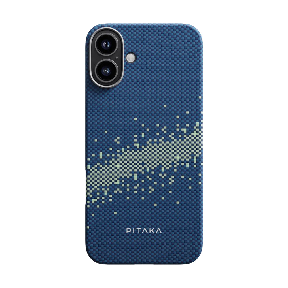 Apple iPhone 16 Plus Kılıf M-safe Şarj Özellikli Aramid Fiber Pitaka Tactile Woven Starpeak Serisi Milky Way Galaxy Kapak - Görsel 2