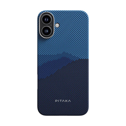 Apple iPhone 16 Plus Kılıf M-safe Şarj Özellikli Aramid Fiber Pitaka Tactile Woven Starpeak Serisi Over The Horizon Kapak - Görsel 2