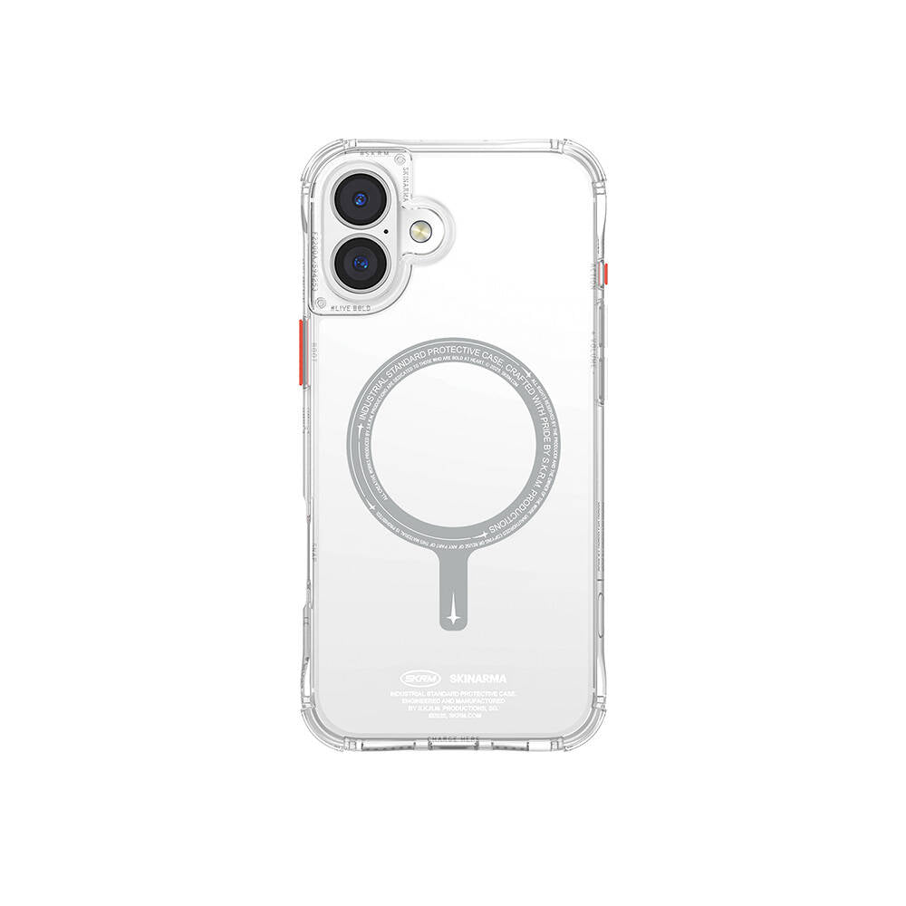Apple iPhone 16 Plus Kılıf M-safe Şarj Özellikli Şeffaf Airbag Tasarımlı Skinarma Saido Kapak - Görsel 2