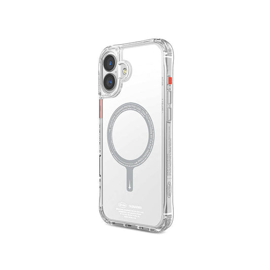 Apple iPhone 16 Plus Kılıf M-safe Şarj Özellikli Şeffaf Airbag Tasarımlı Skinarma Saido Kapak