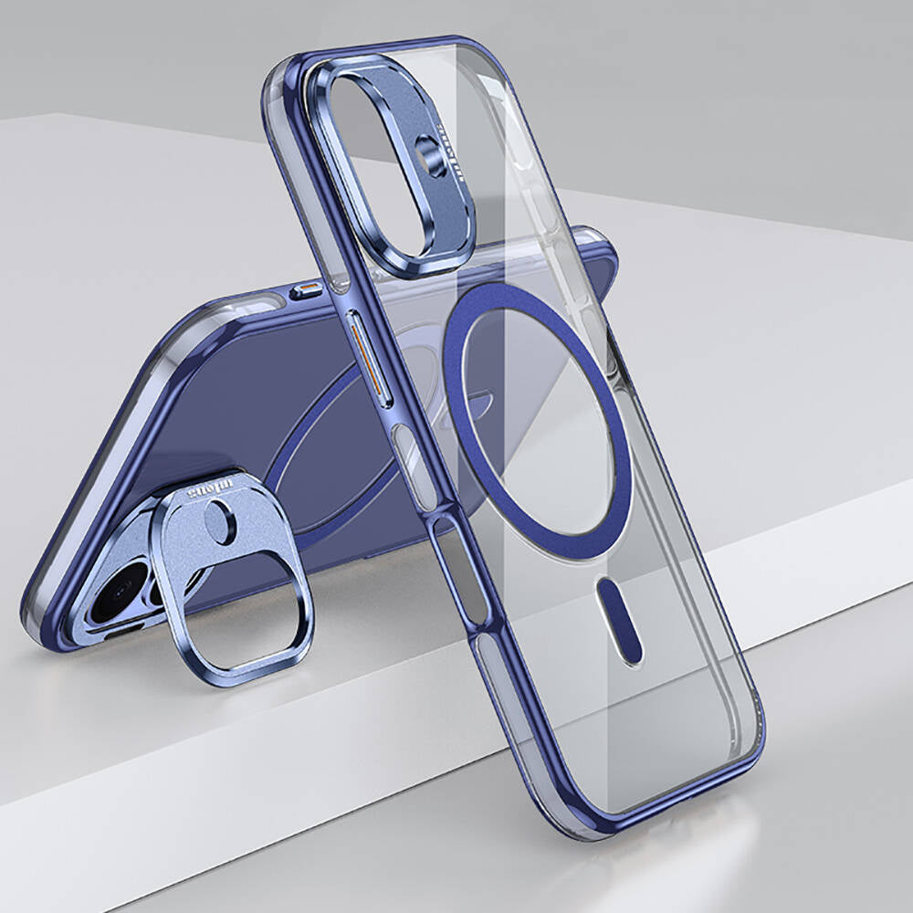 Apple iPhone 16 Plus Kılıf M-safe Şarj Özellikli Wlons Standlı Efsane Kapak - Görsel 3