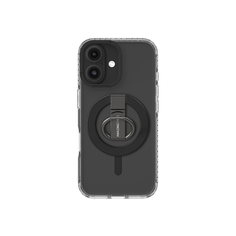 Apple iPhone 16 Plus Kılıf M-safe Şarj Özellikli Yüzük Standlı Amazingthing Titan Pro Serisi Kapak - Görsel 2
