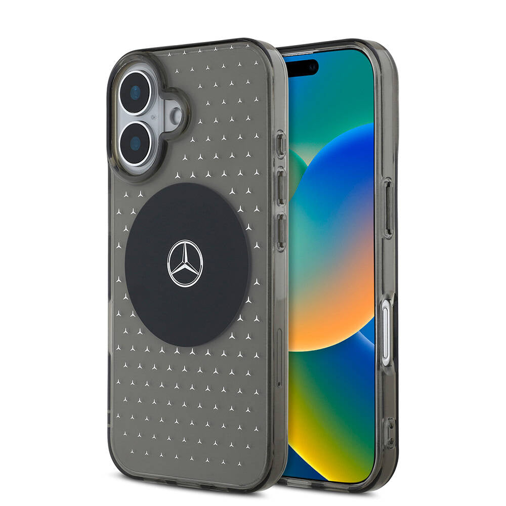 Apple iPhone 16 Plus Kılıf Mercedes Benz Orjinal Lisanslı M-safe Şarj Özellikli Yıldız Desenli Transparan Kapak - Görsel 2