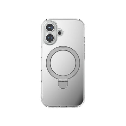 Apple iPhone 16 Plus M-safe Şarj Özellikli Kılıf Raptic Air Stand Serisi Aynalı Arka Yüzey Standlı Kapak - Görsel 2