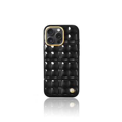 Apple iPhone 16 Pro Kılıf Askı Aparatlı Pynana Metal Grid Kapak - Görsel 3