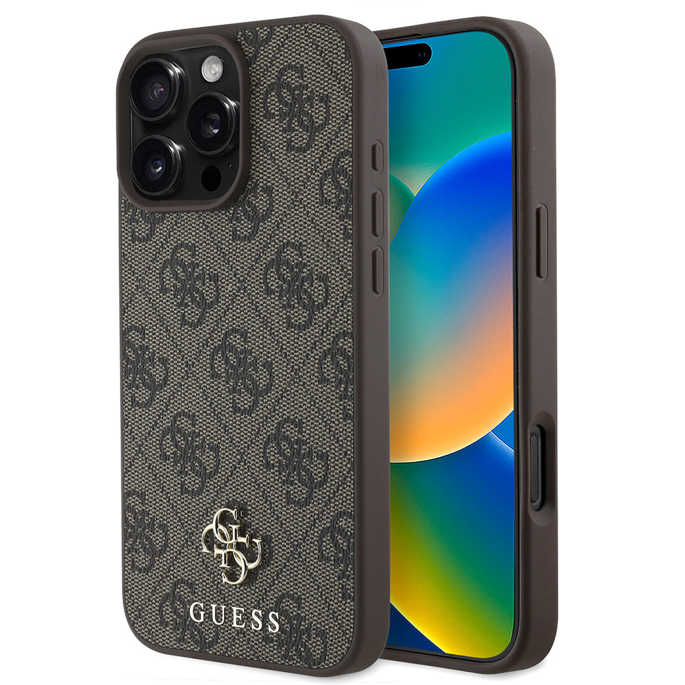 Apple iPhone 16 Pro Kılıf Guess Orjinal Lisanslı M-safe Şarj Özellikli Small 4G Classic Kapak - Görsel 4